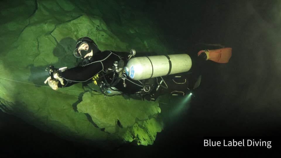 Photo Credit: Simone Reymenants, Blue Label Diving (Phuket, Thailand) Sidemount diving in a cave system