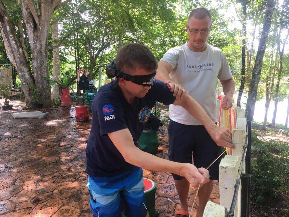 Photo Credit: Claus Rasmussen, Blue Label Diving (Phuket, Thailand) Blind cave diving training using a line and reel