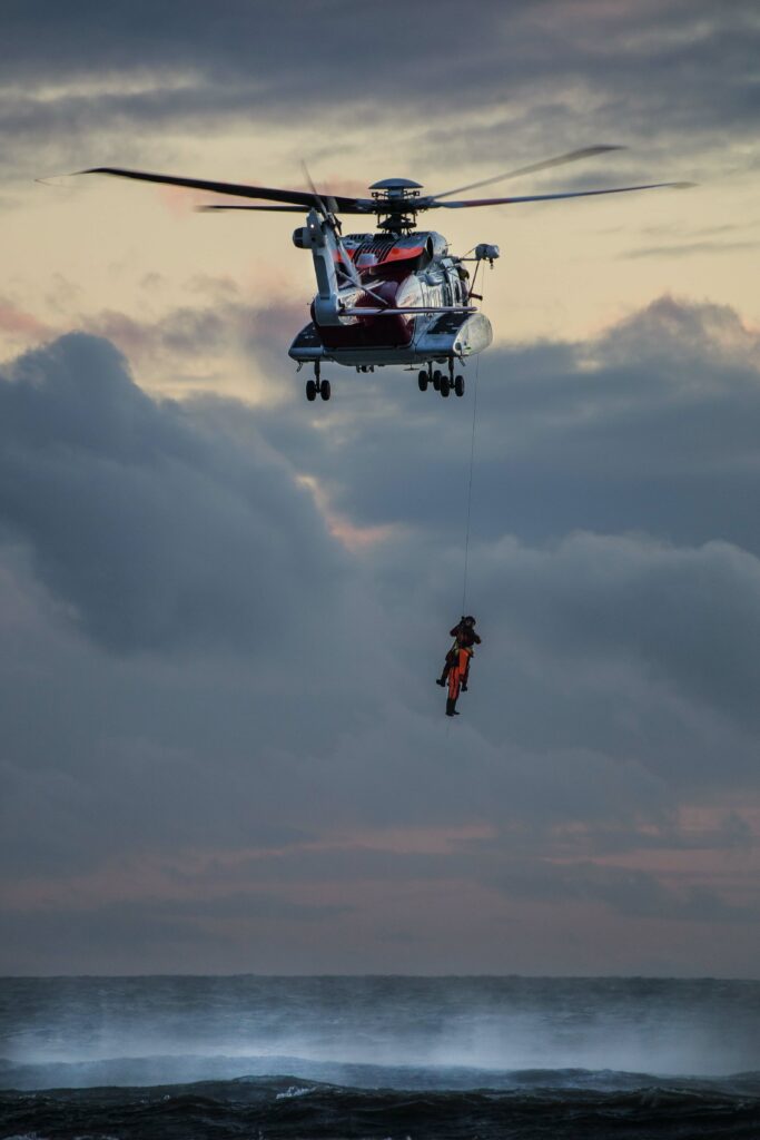 Coast guard helicopter rescue at sea Coast guard helicopter rescue at sea