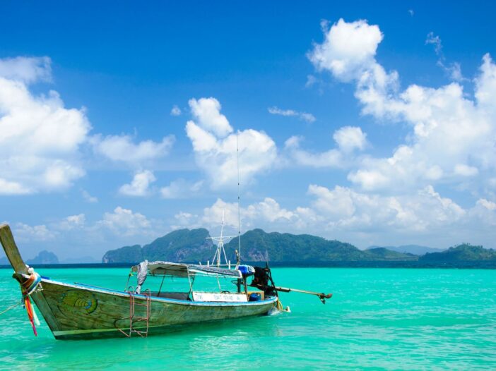 Wooden longtail boat in Koh Phi Phi, Thailand