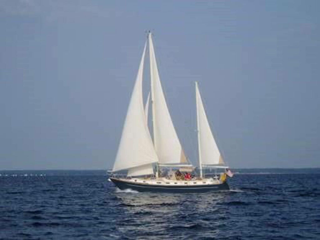 Photo Kindly Provided by Josh McLean (Davidwaltersyachts.com) Gulfstar 44 sailboat at sea