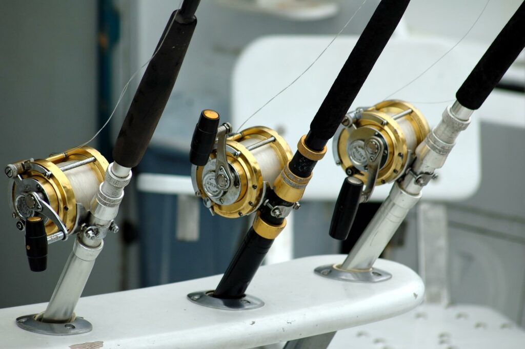 Deep-sea fishing rods and reels Deep-sea fishing rods and reels