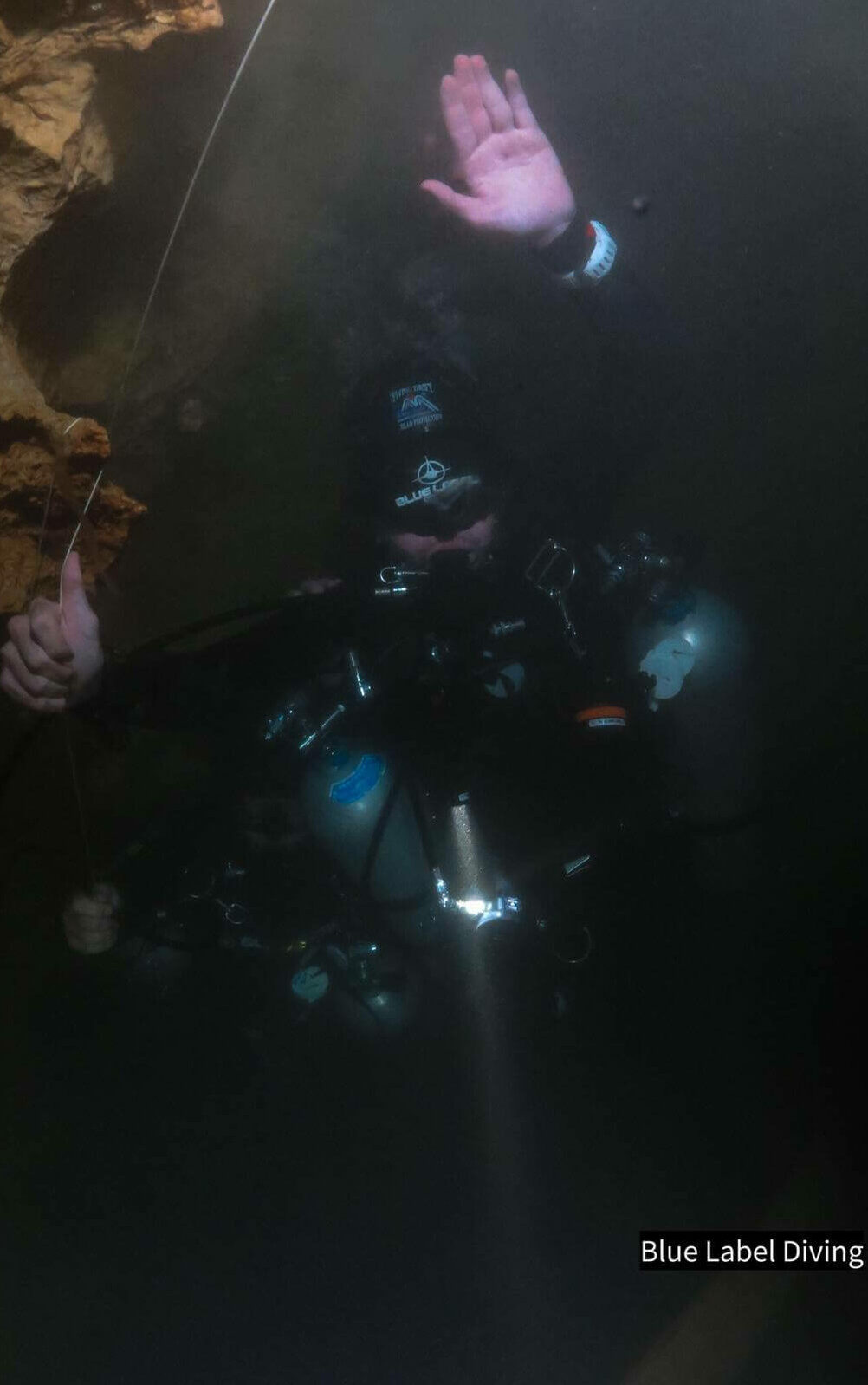 Photo Credit: Claus Rasmussen, Blue Label Diving (Phuket, Thailand) Blind cave diving training exercise