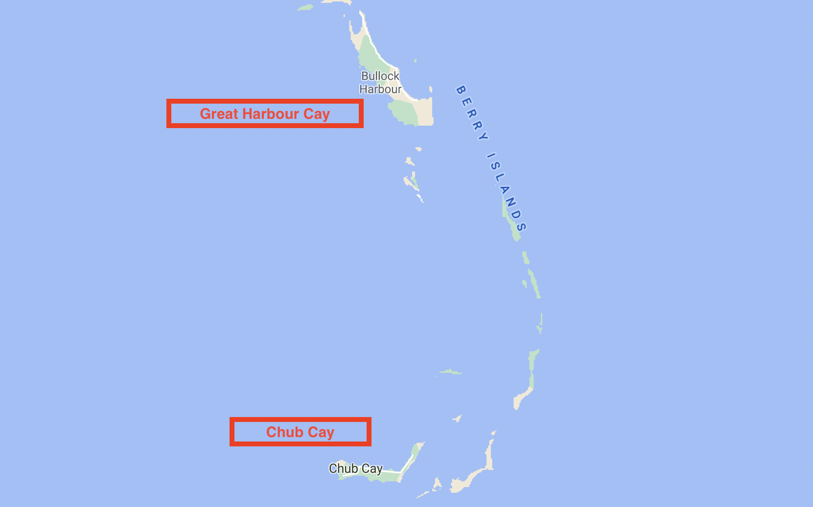 Berry Islands ports of entry Map of Berry Islands ports of entry